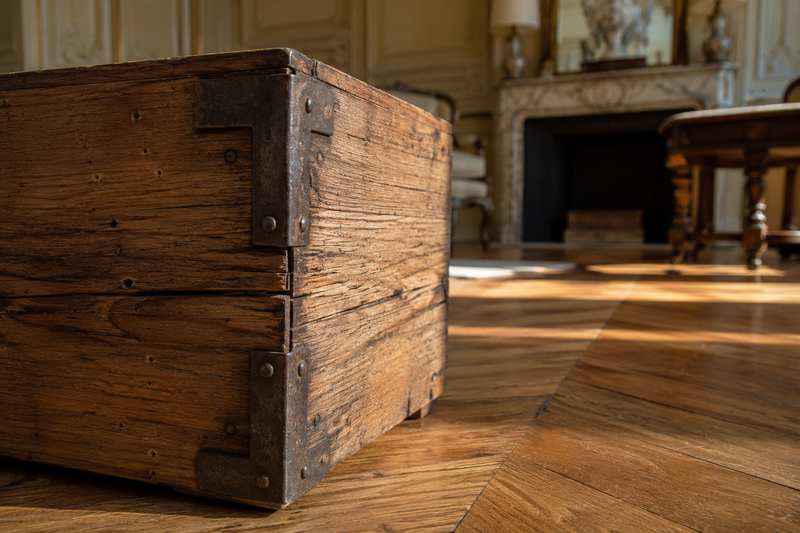 Caisse en bois clouée aux coins renforcés pour le transport international